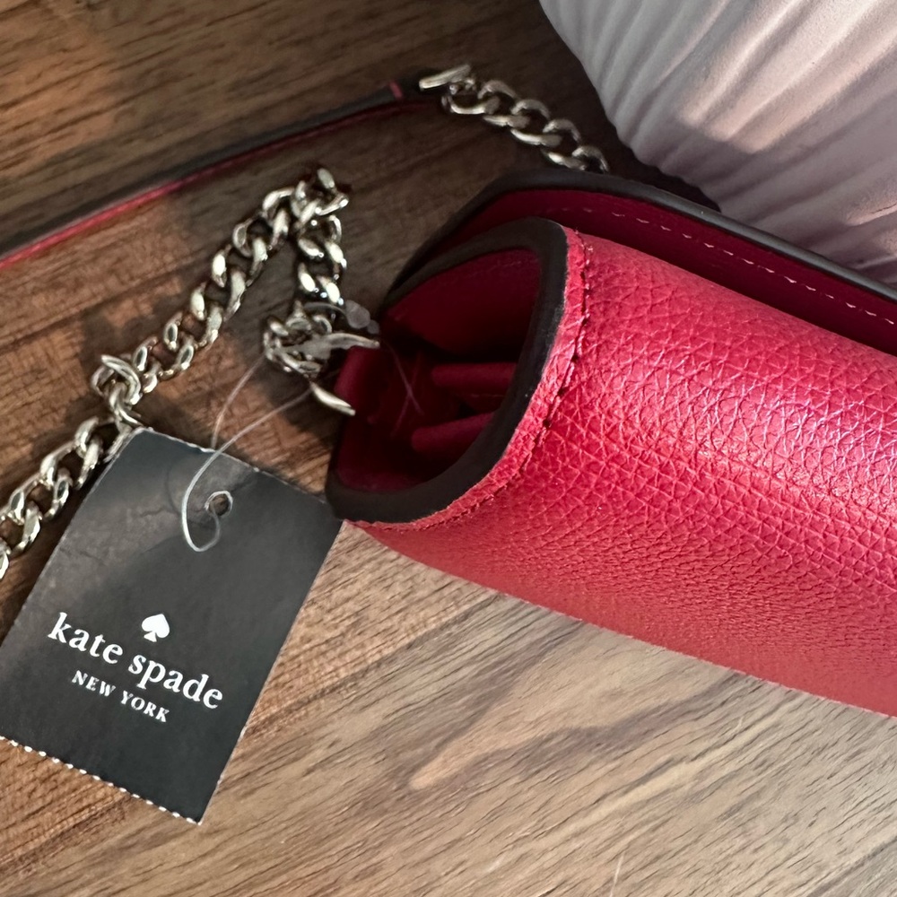 NWT - Kate Spade Convertible Candied Cherry Darcy Chain Wallet Crossbody - Picture 12 of 14